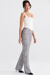 Mara Silver Metallic Lace Trousers