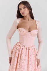 Duchess Ballerina Pink Lace Corset, Skirt and Bolero - SALE