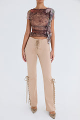 Mistress Rocks Hemp Lace Up Trousers - SALE