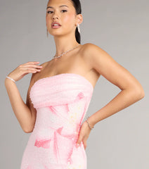 Hilary Tropical Floral Bead Mini Dress