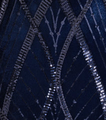 Heather Lace-Up Sequin Velvet Mini Dress