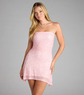 Shimmer And Shine Strapless Sequin Mini Dress