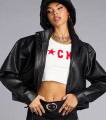 Urban Icon Cropped Bomber Jacket