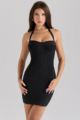 The Sculpt Black Bandage Mini Dress