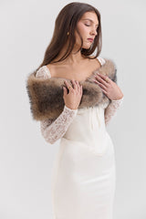 Ashly Faux Fox Fur Shawl