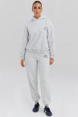 Coast Light Grey Marl Fleece Back Jogging Trousers