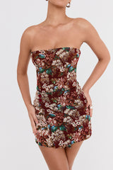 Mistress Rocks Tapestry Jacquard Wrap Front Mini Skirt - SALE