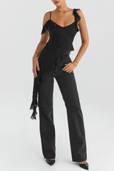 Mistress Rocks Black Straight Leg Jeans - SALE