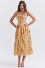 Tatiana Butter Print Midi Sundress