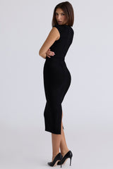 The Icon Black Bandage Midi Dress