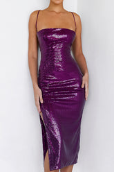 Mistress Rocks Grape Backless Sequin Dress - SALE