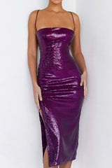 Mistress Rocks Grape Backless Sequin Dress - SALE