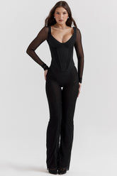 Avalon Black High Waist Trousers