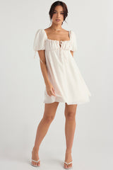 Princess Ivory Georgette Mini Dress - SALE
