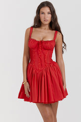 Pietra Cherry Corset Mini Dress