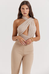 Cheyanne Ecru Gathered Bodysuit