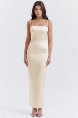 Costanza Vintage Cream Maxi Dress