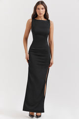 Filomena Black Maxi Dress