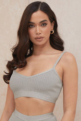 Evie Grey Marl Bandage Bralette