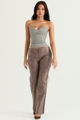 Mirabelle Smoke Lace Up Corset