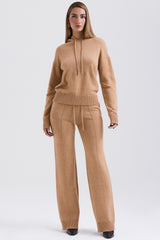 Yalina Camel Cashmere Blend Trousers - SALE
