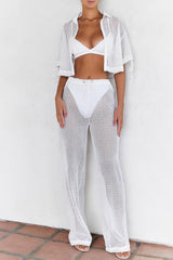 Mistress Rocks White Lace Trousers - SALE