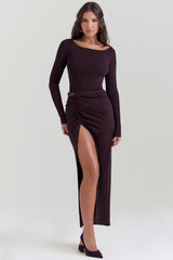 Inoe Espresso Open Back Bodysuit - SALE