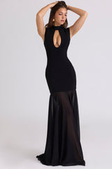 Raphaella Black Keyhole Maxi Dress