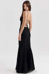 Joan Black Lace Maxi Dress