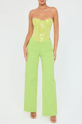 Mistress Rocks Lime Baggy Trousers - SALE