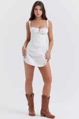 Carlotta White Corset Mini Dress