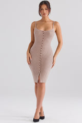Teva Beige Cashmere Knit Midi Dress - SALE
