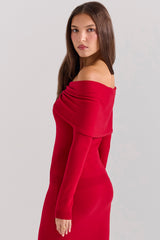 Amaryllis Holly Red Cashmere Blend Sweater