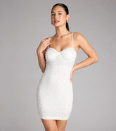 Clarissa Rhinestone And Pearl Mini Dress