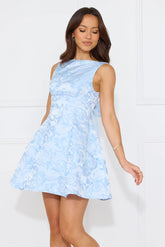 Chic Reverie Mini Dress Blue