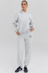 Coast Light Grey Marl Fleece Back Jogging Trousers