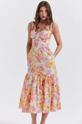Elia Ivory Floral Midi Sundress