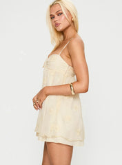 Sparks Fly Mini Dress Cream