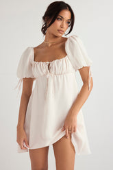 Princess Ivory Georgette Mini Dress - SALE