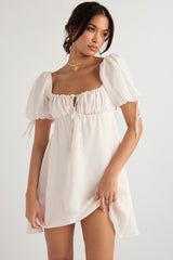 Princess Ivory Georgette Mini Dress - SALE