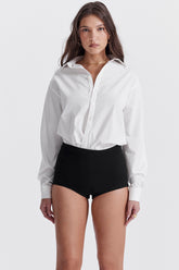 Tahni Black High Waisted Shorts