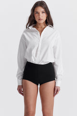 Tahni Black High Waisted Shorts