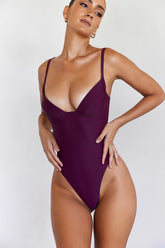 Barcelona Prune Underwired Swimsuit