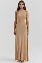 Selia Gold Knit Maxi Dress