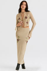 Lailah Artichoke Floral Maxi Skirt
