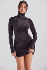 Taya Charcoal Chenille Mini Dress - SALE