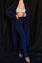 Celine Navy Chenille Slouchy Cardigan - SALE