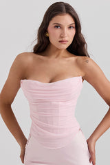 Georgie Ballerina Pink Strapless Corset