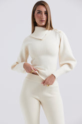 Adelita Cream Cashmere Blend Sweater - SALE