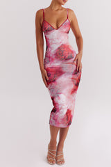 Mistress Rocks Rose Print Midi Dress - SALE